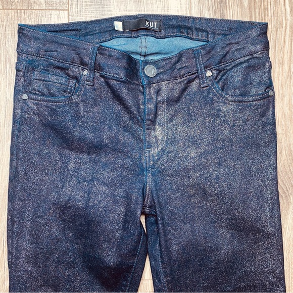 Kut from the Kloth black glitter Connie sparkle ankle skinny jeans, size 4 - Picture 3 of 11